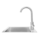 Bull Large Stainless Steel Sink & Faucet All In one Kit - Under & Over Mount - 12515 - Image 4