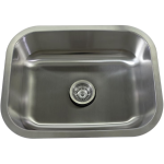 BBQGuys Signature 23 X 18 Outdoor Rated Stainless Steel Undermount Sink W/ Sink Strainer - BBQ-SM2318-18G