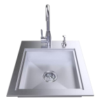 Sunstone 20-Inch ADA Compliant Single Sink W/ Cover & Hot/Cold Faucet - ADASK20 - Image 3