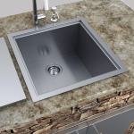 Sunstone Over/Under 20 X 20 X 12-Inch Height Single Basin Sink W/Cover - B-SK20 - Image 4