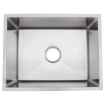 Urban Place Radial 24 X 19 Stainless Steel Outdoor Sink with Huntington Brass Dual Spray 15.75 Inch High Pull Down Faucet, Grid and Strainer Basket - Image 2