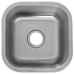 Intrepid 16 X 16 Outdoor Stainless Steel Bar Sink with Huntington Brass Euro Style Pull Out Faucet and Strainer Basket - Image 2