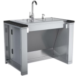Sunstone 37-Inch ADA Compliant Double Sink W/ Covers & Hot/Cold Faucet - ADASK37 - Image 3