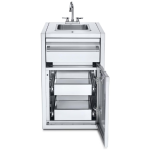 Crown Verity Infinite Series 21-Inch Enclosed Cabinet Storage W/ Sink And Double Storage Drawers - IBISC-SK-2D