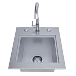 Sunstone 15-in Texan Series Drop-In Bar Sink w/ Faucet & Basin Cover - TEX-15SK - Image 3