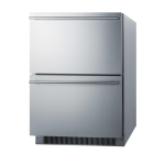 Summit 24-Inch 4.8 Cu. Ft. ADA Compliant Outdoor Double Drawer Compact Refrigerator - ADRD25OS - Image 2