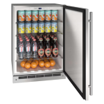 U-Line 24-Inch 5.4 Cu. Ft. Outdoor Rated Solid Door Refrigerator w/ Lock - Stainless Steel - UORE124-SS31A - Image 3