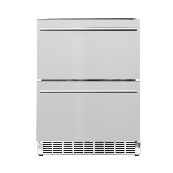 duttpack-38699 Summerset 24 Inch Outdoor Rated Double Drawer Refrigerator - RFR-24DR2-A - Image 1