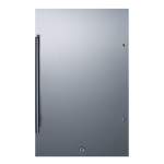 Summit Commercial 19-Inch 3.1 Cu. Ft. Shallow Depth Outdoor Rated Refrigerator - Stainless Steel Cabinet- SPR196OSCSS