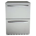 RCS 24-Inch 5.2 Cu. Ft. Outdoor Rated Dual Drawer Compact Refrigerator - REFR4