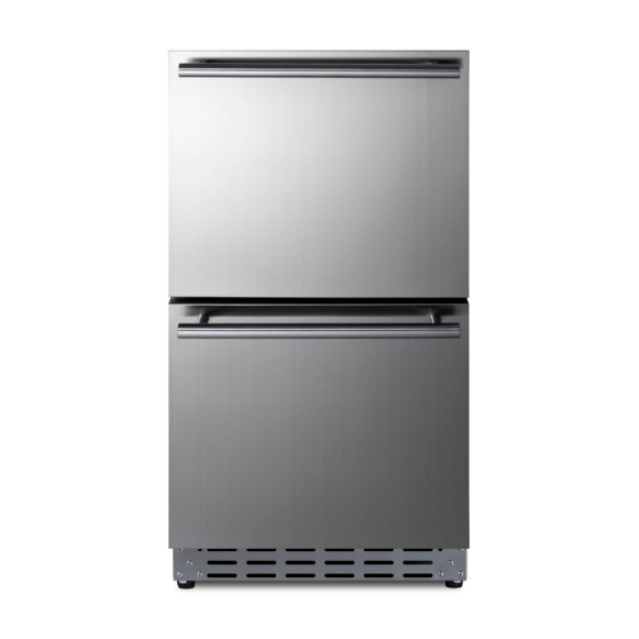 duttpack-38893 Summit 18-Inch 3.4 Cu. Ft. ADA Compliant Outdoor Double Drawer Compact Refrigerator - ADRD18OS - Image 1