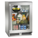 Perlick 24-Inch Signature Series Stainless Steel Glass Door Outdoor Refrigerator - Right Hinged - HP24RO-4-3R