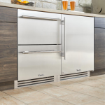 True ADA Height 24 Inch 5 Cu. Ft. Outdoor Refrigerator Drawers - Matte Black w/ Stainless Steel Handles - TURADA-24-D-A~027-H04 - Image 3