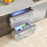 True ADA Height 24 Inch 5 Cu. Ft. Outdoor Refrigerator Drawers - Matte Black w/ Stainless Steel Handles - TURADA-24-D-A~027-H04 - Image 4