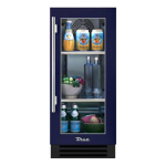 True 15 Inch 3.14 Cu. Ft. Right Hinge Glass Door Outdoor Refigerator - Cobalt w/ Stainless Steel Handles - TUR-15-R-OG-C~DSK-078-H04