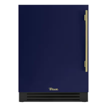 True 24 Inch 5.6 Cu. Ft. Left Hinge Outdoor Refrigerator - Cobalt w/ Brass Handles - TUR-24-L-OP-C~DSK-078-H01