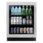 True ADA Height 24 Inch 5 Cu. Ft. Left Hinge Glass Door Undercounter Outdoor Refrigerator - Stainless Steel - TURADA-24-LG-A~S