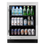 True ADA Height 24 Inch 5 Cu. Ft. Right Hinge Glass Door Undercounter Outdoor Refrigerator - Stainless Steel - TURADA-24-RG-A~S