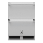 Hestan 24-Inch 5.2 Cu. Ft. Outdoor Rated Refrigerator and Freezer Drawer with Lock - GRFR24