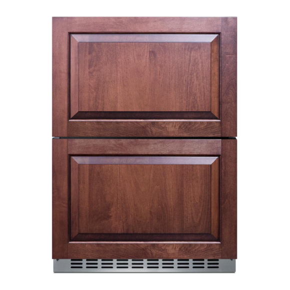 duttpack-39092 Summit 24-Inch 3.32 Cu. Ft. 2-Drawer Refrigerator-Freezer, ADA Compliant - Custom Panel - ADRF244CSS - Image 1