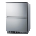 Summit 24-Inch 3.32 Cu. Ft. 2-Drawer Refrigerator-Freezer, ADA Compliant - Custom Panel - ADRF244CSS - Image 9