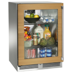 Perlick 24-Inch Signature Series Shallow Depth Stainless Steel Panel Ready Glass Door Outdoor Refrigerator w/ Door Lock - Left Hinged - HH24RO-4-4LL - Image 2