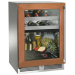 Perlick 24-Inch Signature Series Stainless Steel Panel Ready Glass Door Outdoor Dual Zone Refrigerator/Wine Reserve - Left Hinged - HP24CO-4-4L - Image 2