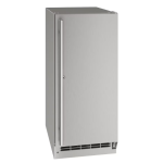 U-Line 15-Inch 3.1 Cu. Ft. Outdoor Rated Solid Door Refrigerator w/ Lock- Stainless Steel - UORE115-SS31A