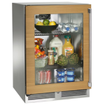 Perlick 24-Inch Signature Series Shallow Depth Marine & Coastal Series Stainless Steel Panel Ready Glass Door Outdoor Refrigerator - Left Hinge - HH24RM-4-4L - Image 2