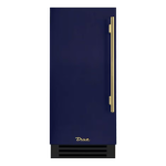 True 15 Inch 3.14 Cu. Ft. Left Hinge Outdoor Refigerator - Cobalt w/ Brass Handles - TUR-15-L-OP-C~DSK-078-H01