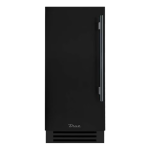 True 15 Inch 3.14 Cu. Ft. Left Hinge Outdoor Refigerator - Matte Black w/ Pewter Handles - TUR-15-L-OP-C~DSK-027-H05