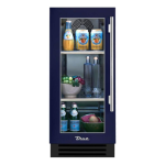 True 15 Inch 3.14 Cu. Ft. Left Hinge Glass Door Outdoor Refigerator - Cobalt w/ Stainless Steel Handles - TUR-15-L-OG-C~DSK-078-H04