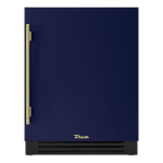 True ADA Height 24 Inch 5 Cu. Ft. Right Hinge Outdoor Refrigerator - Cobalt w/ Brass Handles - TURADA-24-RS-A~078-H01