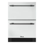 True ADA Height 24 Inch 5 Cu. Ft. Outdoor Refrigerator Drawers - Matte White w/ Pewter Handles - TURADA-24-D-A~030-H05