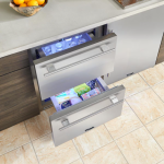 True ADA Height 24 Inch 5 Cu. Ft. Outdoor Refrigerator Drawers - Matte Black w/ Pewter Handles - TURADA-24-D-A~027-H05 - Image 4