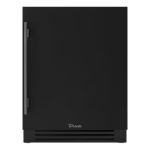 True ADA Height 24 Inch 5 Cu. Ft. Right Hinge Outdoor Refrigerator - Matte Black w/ Pewter Handles - TURADA-24-RS-A~027-H05