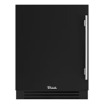 True ADA Height 24 Inch 5 Cu. Ft. Left Hinge Outdoor Refrigerator - Matte Black w/ Stainless Steel Handles - TURADA-24-LS-A~027-H04