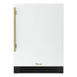 True 24 Inch 5.6 Cu. Ft. Right Hinge Outdoor Refrigerator - Matte White w/ Brass Handles - TUR-24-R-OP-C~DSK-030-H01