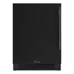 True 24 Inch 5.6 Cu. Ft. Left Hinge Outdoor Refrigerator - Matte Black w/ Pewter Handles - TUR-24-L-OP-C~DSK-027-H05