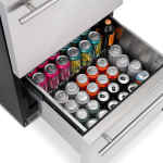 NewAir 24-Inch 4.1 Cu. Ft. Built-in 20 Bottle & 80 Can Dual Drawer Wine & Beverage Fridge - NOF100SS00 - Image 6