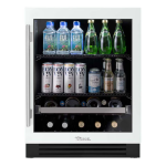 True ADA Height 24 Inch 105 Can 12 Bottle Right Hinge Glass Door Outdoor Beverage Center - Matte White w/ Stainless Steel Handle - TUBADA-24-RG-A~030-H04