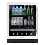 True ADA Height 24 Inch 105 Can 12 Bottle Left Hinge Glass Door Outdoor Beverage Center - Matte White w/ Stainless Steel Handle - TUBADA-24-LG-A~030-H04