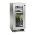 Perlick 15-Inch Signature Series Stainless Steel Glass Door Outdoor Beverage Center - Left Hinged - HP15BO-4-3L