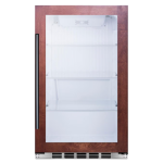 Summit Commercial 19-Inch 3.1 Cu. Ft. Shallow Depth Outdoor Rated Beverage Cooler - Stainless Steel Cabinet / Custom Panel Ready - SPR489OSCSSPNR