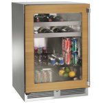 Perlick 24-Inch Signature Series Marine & Coastal Series Stainless Steel Panel Ready Glass Door Outdoor Beverage Center - Left Hinge - HP24BM-4-4L - Image 2