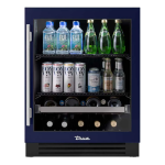 True ADA Height 24 Inch 105 Can 12 Bottle Right Hinge Glass Door Outdoor Beverage Center - Cobalt w/ Stainless Steel Handle - TUBADA-24-RG-A~078-H04