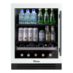 True ADA Height 24 Inch 105 Can 12 Bottle Left Hinge Glass Door Outdoor Beverage Center - Matte White w/ Pewter Handle - TUBADA-24-LG-A~030-H05