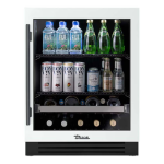 True ADA Height 24 Inch 105 Can 12 Bottle Right Hinge Glass Door Outdoor Beverage Center - Matte White w/ Pewter Handle - TUBADA-24-RG-A~030-H05