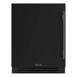 True ADA Height 24 Inch 105 Can 12 Bottle Left Hinge Outdoor Beverage Center - Matte Black w/ Pewter Handle - TUBADA-24-LS-A~027-H05