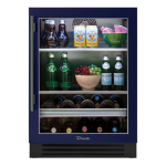 True 24 Inch 147 Can 13 Bottle Right Hinge Glass Door Outdoor Beverage Center - Cobalt w/ Pewter Handle - TBC-24-R-OG-C~DSK-078-H05
